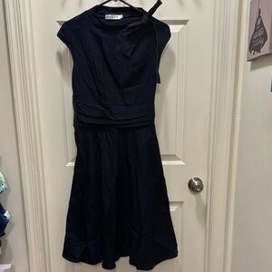 Elegant Navy Dress by MUXXN